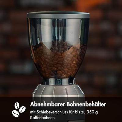 Koffiemolen Graef CM800EU Zilver, Zwart Stalen kegelmaalwerk