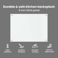 VidaXL Keuken achterwand doorzichtig 80 x 60 cm gehard glas - thumbnail