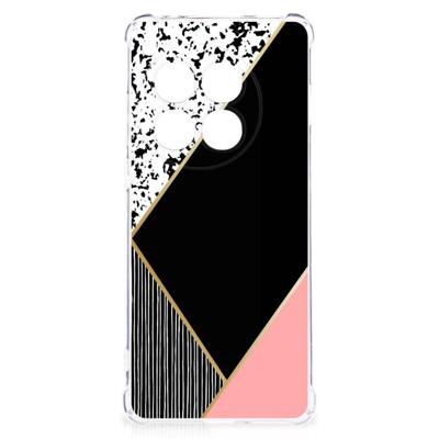OnePlus 12 Shockproof Case Zwart Roze Vormen