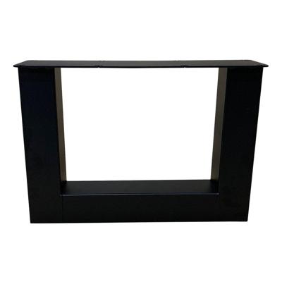 Stalen U tafelpoot zwart 55 bij 8 cm en hoogte 40 cm (8 x 8 cm) - 2 stuks