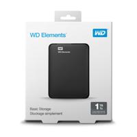 Externe Harde Schijf Western Digital WD Elements Portable WDBUZG0010BBK-WESN 1 TB 2,5" USB 3.0 Magnetisch 1 TB HDD 1 TB SSD - thumbnail