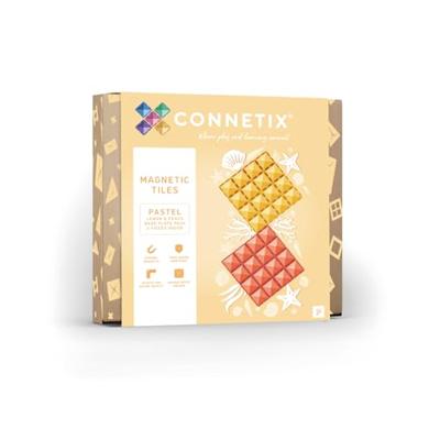 Connetix Base Plate Pastel Geel/Rood 2 stuks