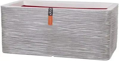 Capi Nature Rib NL 73x39x32cm rechthoekige plantenbak ivoor
