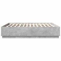 Bedframe bewerkt hout betongrijs 200x200 cm - thumbnail