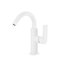 Bidetmengkraan Tres Loft Colors 1-Hendel Bidet Uitloop Gebogen 16,5 cm Rond Mat Wit Tres - thumbnail