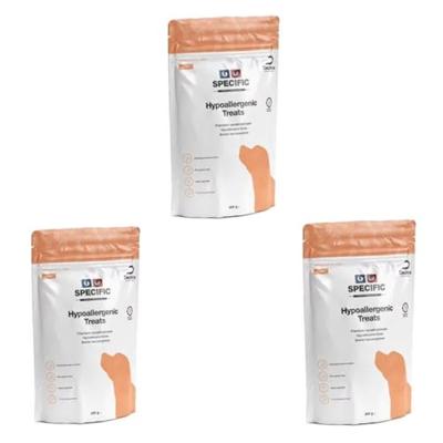 SPECIFIC CT-HY Hypoallergene treats, verpakking van 3 stuks, 3 x 300 g, lekkernijen voor honden met voedselreacties, ter beloning voor honden van alle rassen en alle leeftijden, met rijst en zalm