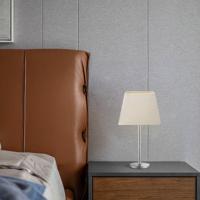 Lampenkap vierkant schuin | taps | linnen | stoffen lampenkap voor tafellamp | lampenkap met E27 fitting | B20cm D20cm H14cm | warmwit - thumbnail