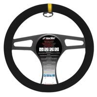 Simoni Racing Stuurwielhoes Carrera Look Zwart/Geel Suedine SRCVT27 - thumbnail