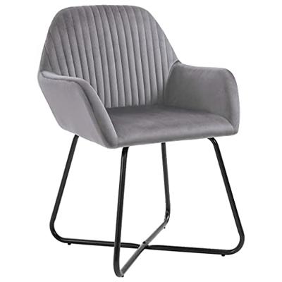 VidaXL Eetkamerstoelen 2 st fluweel grijs VidaXL Eetkamerstoelen 2 st fluweel grijs
