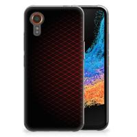 Samsung Galaxy Xcover 7 | TPU bumper | Geruit Rood - thumbnail