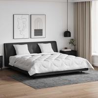 VidaXL Dekbed met kussen 3 pcs wit microvezel - thumbnail