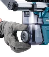 Makita HR010GD201 Accu combihamer SDS-Plus 2,1J + stofafzuiging XGT 40V Max 2.5Ah in Mbox - thumbnail