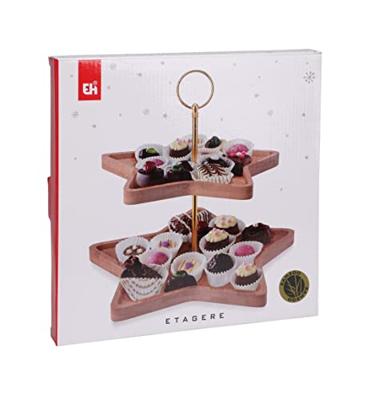 Etagere Ster Bamboe 2-Laags