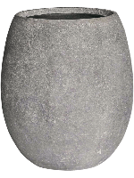 Baq Polystone Coated Plain Balloon Raw Grey (met inzetbak), 48x55cm - thumbnail