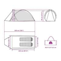 Tent 2-persoons 320x140x120 cm 185T taft groen - thumbnail