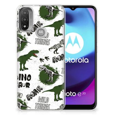 TPU Hoesje voor Motorola Moto E20 | E40 Dinosaurus TPU Hoesje voor Motorola Moto E20 | E40 Dinosaurus