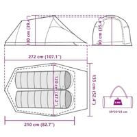 VidaXL Tunneltent 2-persoons waterdicht camouflage - thumbnail