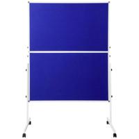 SpeaKa Professional Presentatiebord SP-PB-B01 (b x h) 1250 mm x 1850 mm Vilt Blauw Inklapbaar, Incl. rollen, Tweezijdig te gebruiken SP-12058196 - thumbnail