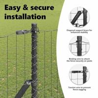 VidaXL Hek met paal grijs 1,6 x 10 m staal en pvc - thumbnail