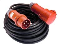 AS Schwabe 61038 Stroom Verlengkabel 32 A Zwart 10.00 m H07RN-F 5G 6 mm² Met fasewisselaar - thumbnail