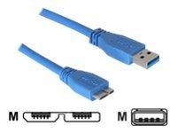 Delock 82531 Kabel USB 3.0 type-A male > USB 3.0 type Micro-B male 1 m blauw - thumbnail