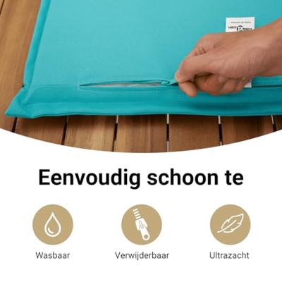 10-delige Loungeset met kussens poly rattan zwart - thumbnail