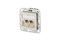 MC TECHNOLOGY E-DAT module 8/8 (8) UPk aansluitdoos inbouw Kat 6 2er parelwit RAL 1013 - thumbnail