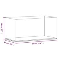 VidaXL Vitrine transparant 30x15x14 cm acryl - thumbnail