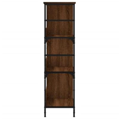 Boekenrek 78,5x33x117,5 cm bewerkt hout bruineikenkleurig