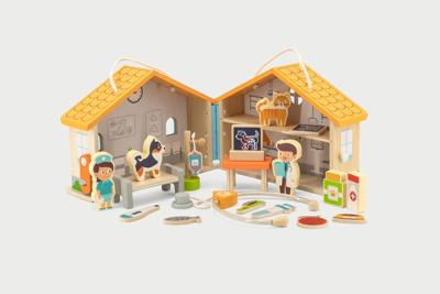 VIGA dierenziekenhuis, h: 17 cm, l: 22 cm, b: 12 cm, 19 onderdelen/ 1 doos