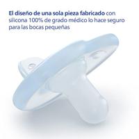 Set van 2 fopspenen voor pasgeborene van Philips AVENT Soothie C 1/2 ur lichtblauw + blauw - thumbnail