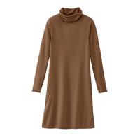 Gebreide jurk uit bio-Merino/katoenmix met wijde col, noot 52 - thumbnail