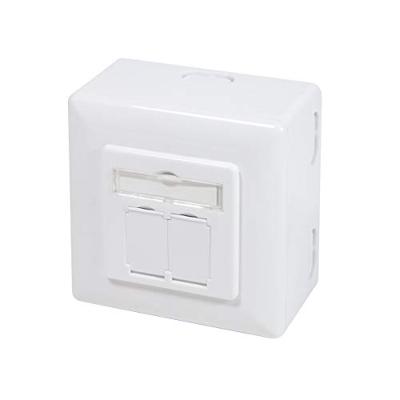 LogiLink NP0039A Netwerkdoos Opbouw (op muur) CAT 6 2 poorten Wit