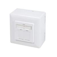 LogiLink NP0039A Netwerkdoos Opbouw (op muur) CAT 6 2 poorten Wit - thumbnail