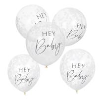 Ginger Ray BAB-125 Botanical Baby Confetti Ballonnen - thumbnail