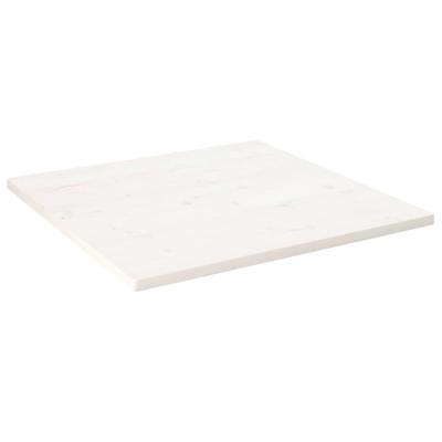 Tafelblad vierkant 80x80x2,5 cm massief grenenhout wit
