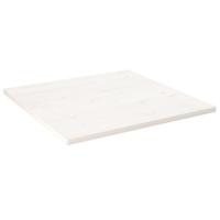 Tafelblad vierkant 80x80x2,5 cm massief grenenhout wit - thumbnail