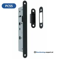 Mauer | Magneet | Smaldeurslot| Cilinder PC55 Dag en Nachtslot | 4445 | Met Zwarte Voorplaat - thumbnail