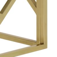 Salontafel roestvrijstaal en gehard glas goudkleurig - thumbnail