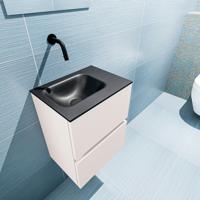 MONDIAZ ADA 40cm toiletmeubel linen. LEX wastafel urban links zonder kraangat - thumbnail