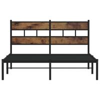 Bedframe zonder matras metaal gerookt eikenkleurig 135x190 cm - thumbnail