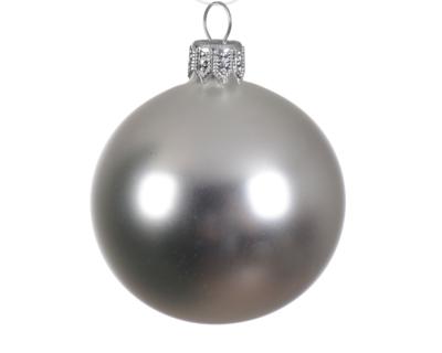Decoris grote zilveren matte kerstbal 15cm