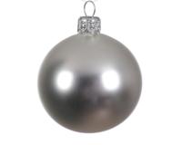 Decoris grote zilveren matte kerstbal 15cm - thumbnail