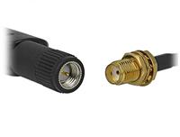 Delock LoRa 868 MHz antenne SMA stekker 3 dBi omnidirectioneel met kantelgewricht zwart - thumbnail