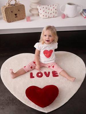 Effen geribbelde legging voor baby rozen