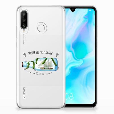 Huawei P30 Lite Telefoonhoesje met Naam Boho Bottle Huawei P30 Lite Telefoonhoesje met Naam Boho Bottle