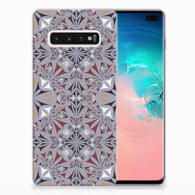 Samsung Galaxy S10 Plus | TPU | Siliconen hoesje | Flower Tiles