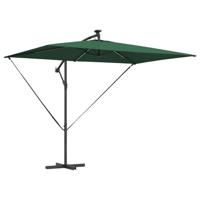 Cantilever Banana Parasol met slot Groen 294 x 200 x 254 cm - thumbnail