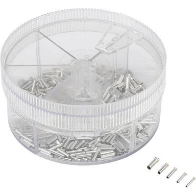 TRU COMPONENTS 739773 Assortiment adereindhulzen 0.5 mm², 0.75 mm², 1 mm², 1.5 mm², 2.5 mm² Ongeïsoleerd Metaal 500 stuk(s)