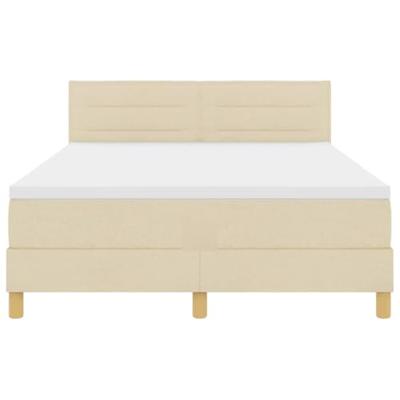 Boxspringbed met matras met hoofdeinde Crème 160 x 200 cm Stof